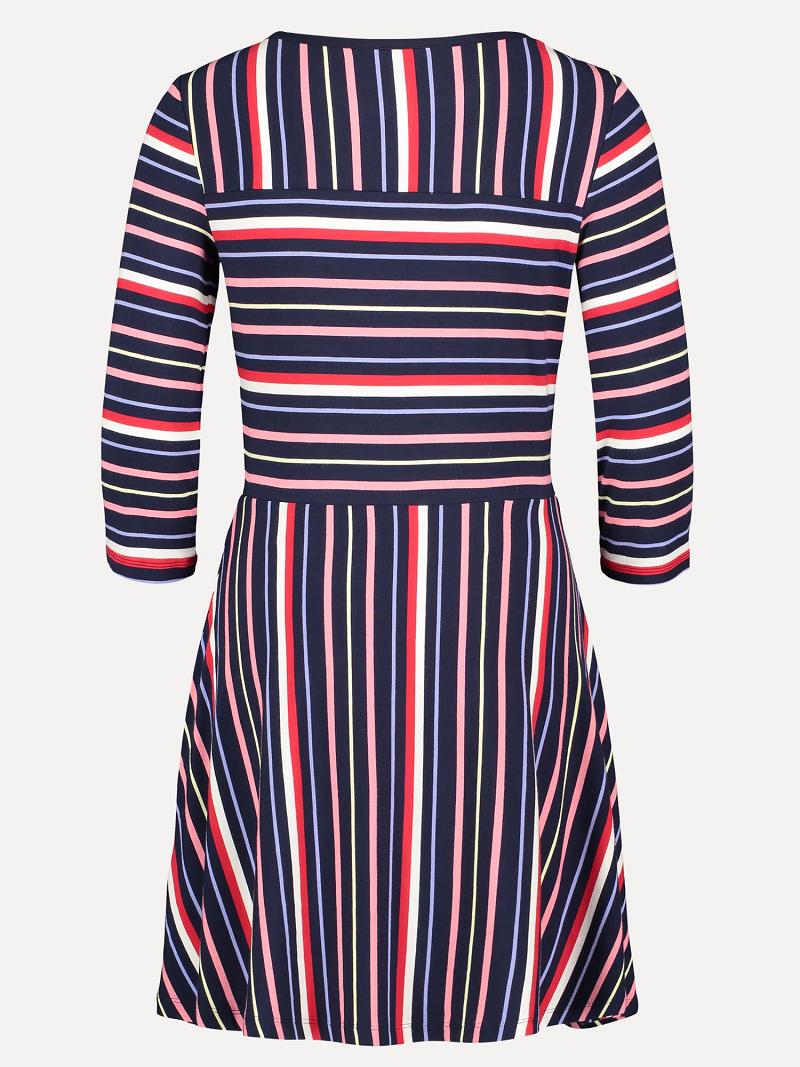 Lány Tommy Hilfiger Big Map Stripe Dresses Kék | HU 1728MQZ